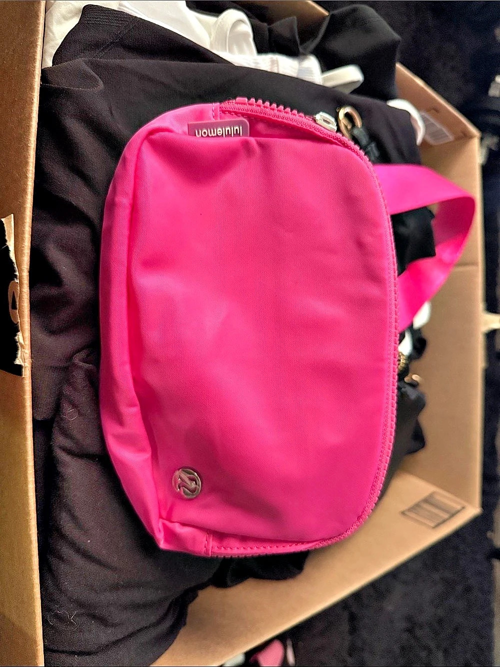 lululemon Everywhere Belt Bag 1L Pink & Black